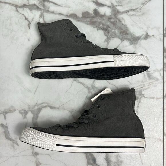 NWT Converse All Stars Gray Suede with Matching Gray Laces Unisex Women’s Size 6 - Picture 12 of 15